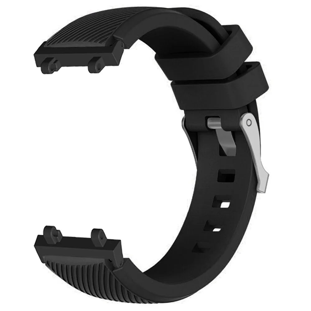 For Huami Amazfit T-Rex 2 Twill Design Adjustable Silicone Watchband Smart Watch Replacement Strap - Black - 2