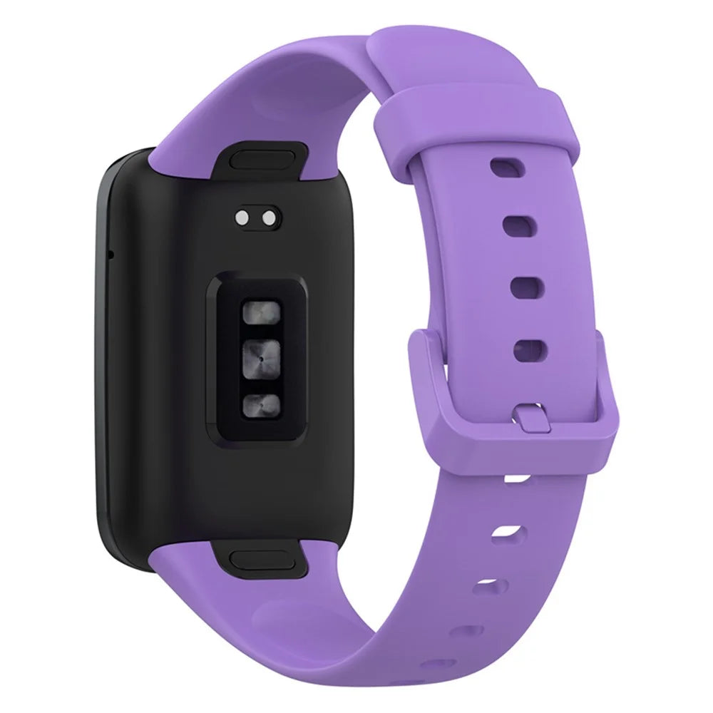 For Xiaomi Mi Band 7 Pro Solid Color TPU Watch Band Pin Buckle Adjustable Wrist Strap - Purple - 2