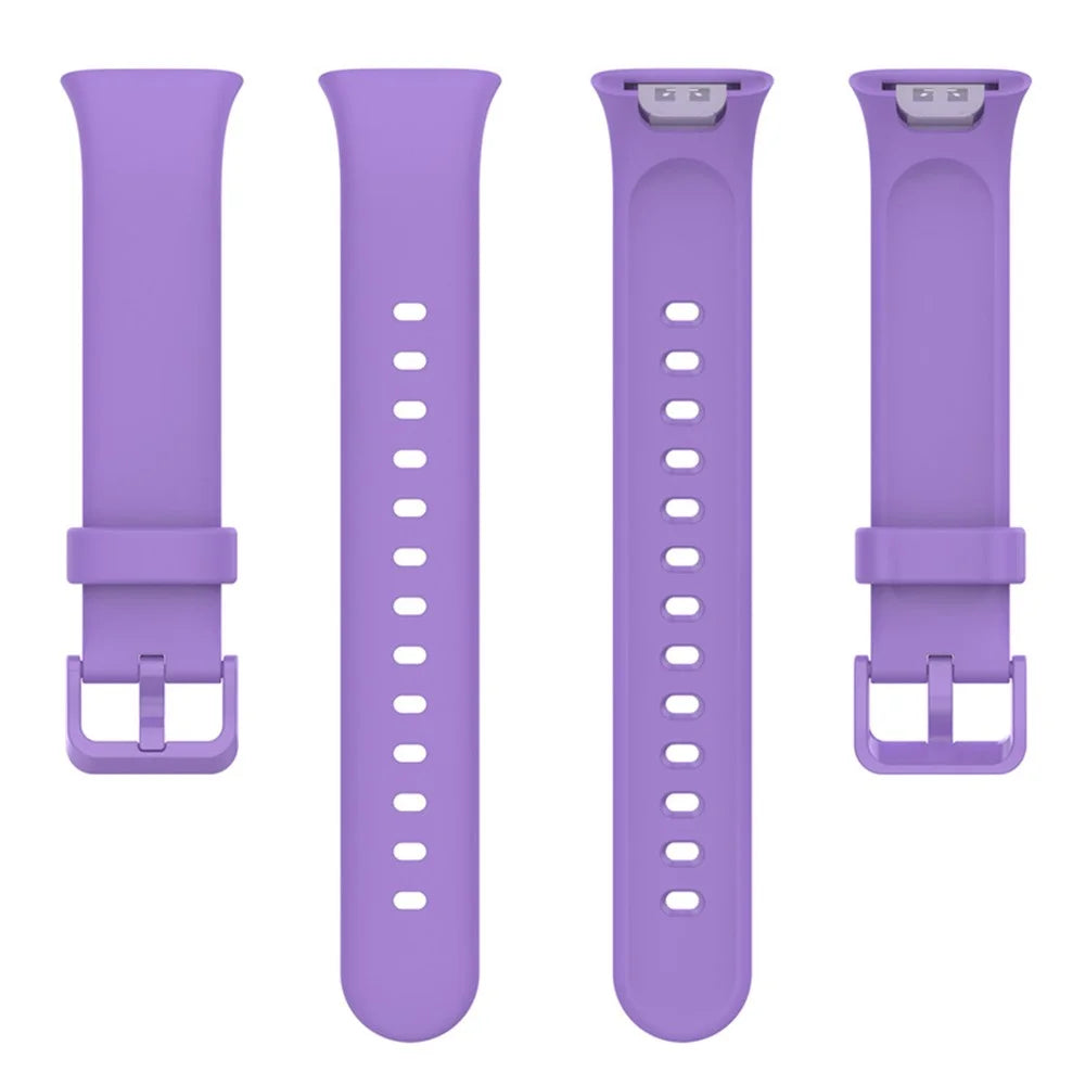 For Xiaomi Mi Band 7 Pro Solid Color TPU Watch Band Pin Buckle Adjustable Wrist Strap - Purple - 5