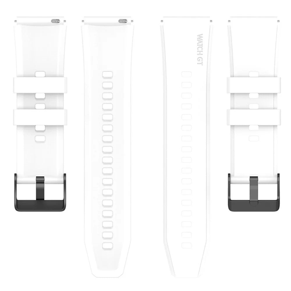 For Samsung Galaxy Watch6 40mm 44mm / Watch6 Classic 43mm 47mm / Watch 5 40mm 44mm / 5 Pro 45mm 20mm Silicone Strap Wristband - White - 4