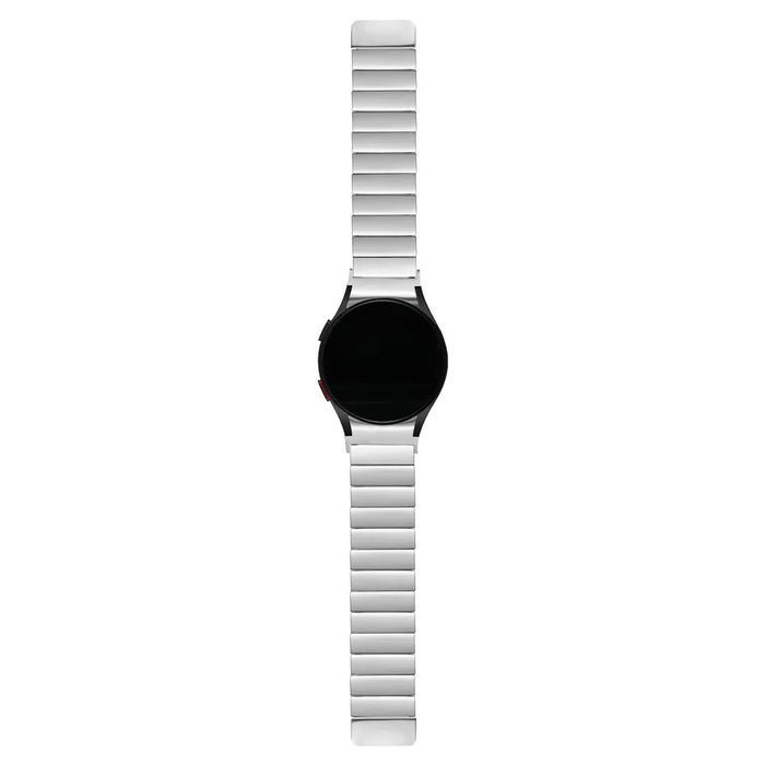 For Samsung Galaxy Watch 5 Pro / Amazfit Bip3 Pro, Universal Watch Band 20mm Magnetic Stainless Steel Quick Release Watch Strap - Silver - 2