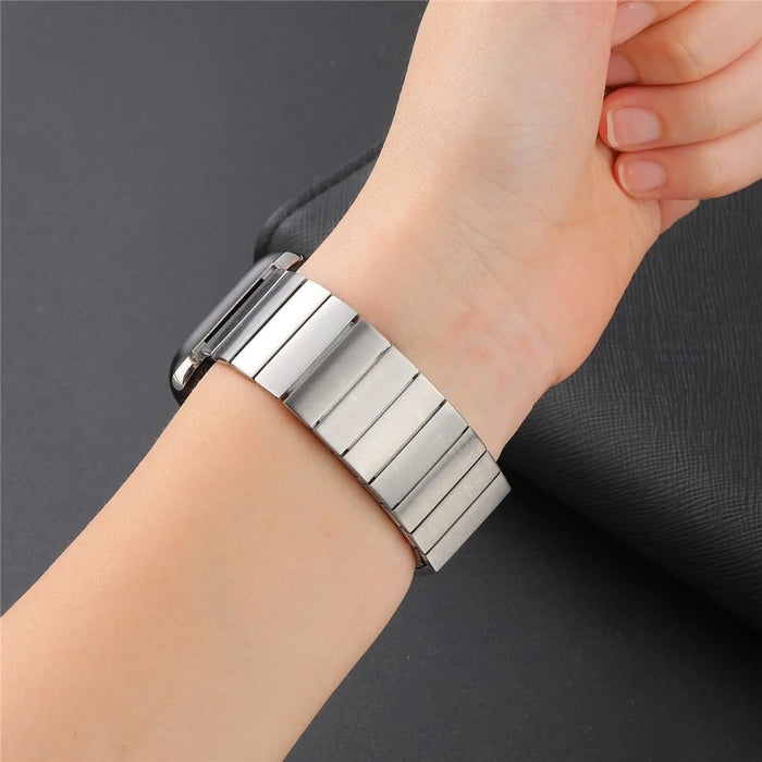 For Samsung Galaxy Watch 5 Pro / Amazfit Bip3 Pro, Universal Watch Band 20mm Magnetic Stainless Steel Quick Release Watch Strap - Silver - 5