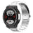 For Huami Amazfit T-Rex 2 Bands Stainless Steel Three Beads Watch Strap Replacement with Tool - Silver - 2
