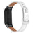 For Samsung Galaxy Fit SM-R370 Soft Top Layer Cowhide Watch Strap Double Rivet Design Wrist Band, Black Connector - White - 2