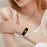 For Samsung Galaxy Fit SM-R370 Soft Top Layer Cowhide Watch Strap Double Rivet Design Wrist Band, Black Connector - White - 7