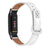 For Fitbit Luxe Soft Top Layer Cowhide Watch Strap Replacement Wrist Band with Double Rivet, Black Connector - White - 2