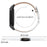 For Fitbit Luxe Soft Top Layer Cowhide Watch Strap Replacement Wrist Band with Double Rivet, Black Connector - White - 4