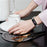 For Fitbit Luxe Soft Top Layer Cowhide Watch Strap Replacement Wrist Band with Double Rivet, Black Connector - White - 6