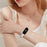 For Xiaomi Mi Band 5 / 6 Solid Color Top Layer Cowhide Wrist Strap Replacement Watchband with Double Rivet, Black Watch Case - White - 7