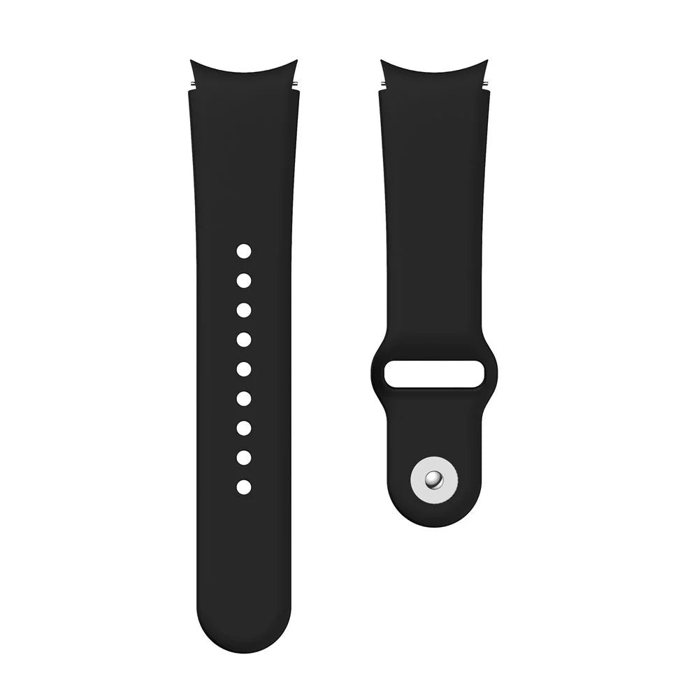 For Samsung Galaxy Watch 5 40mm / 44mm  /  5 Pro 45mm Quick Release Watch Band Silicone Watch Strap Replacement Watchband with Button - Black - 3