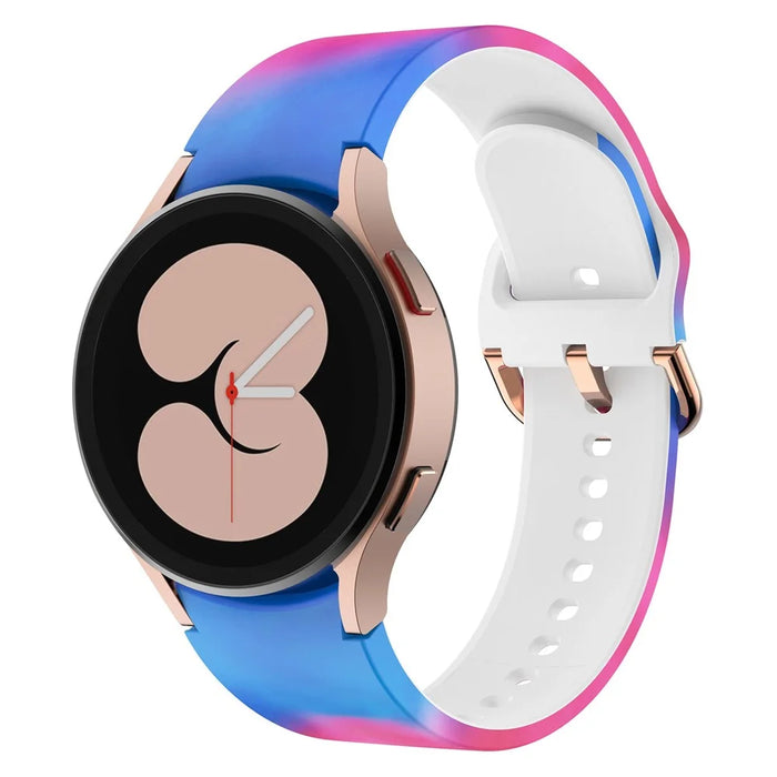 For Samsung Galaxy Watch 5 40mm / 44mm  /  5 Pro 45mm Pattern Printed Silicone Watch Strap 20mm Quick Release Watch Band with Buckle - Tie Dye - 2