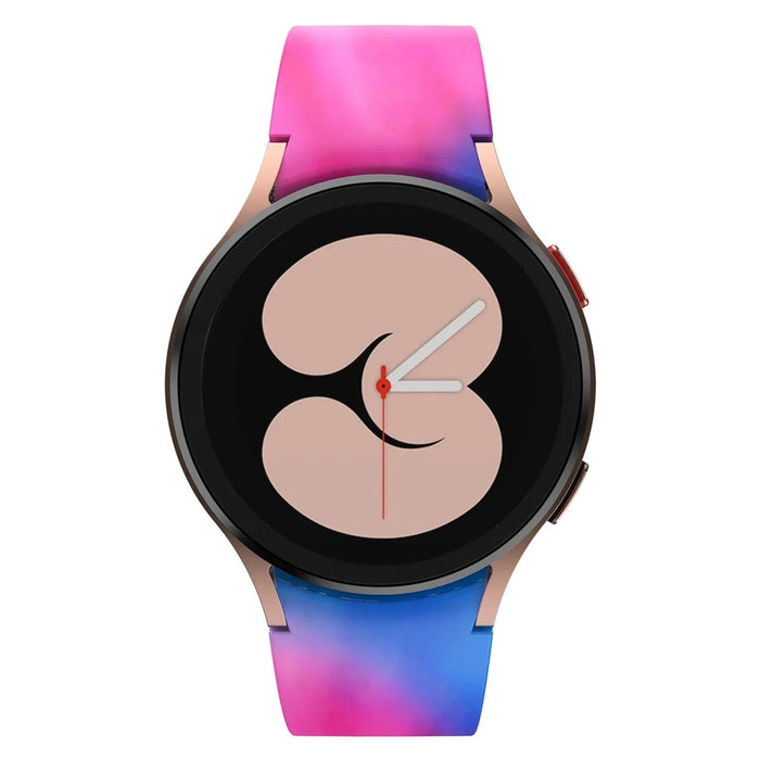 For Samsung Galaxy Watch 5 40mm / 44mm  /  5 Pro 45mm Pattern Printed Silicone Watch Strap 20mm Quick Release Watch Band with Buckle - Tie Dye - 3