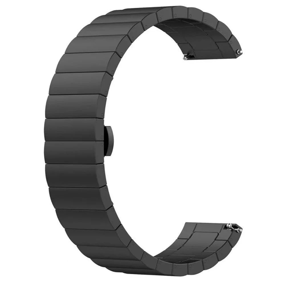 For Samsung Galaxy Watch6 40mm 44mm / Watch6 Classic 43mm 47mm / Watch 5 40mm 44mm / 5 Pro 45mm / Watch4 40mm 44mm Stainless Steel Anti-wear Smart Watch Strap Wrist Band with Buckle Design - Black - 3