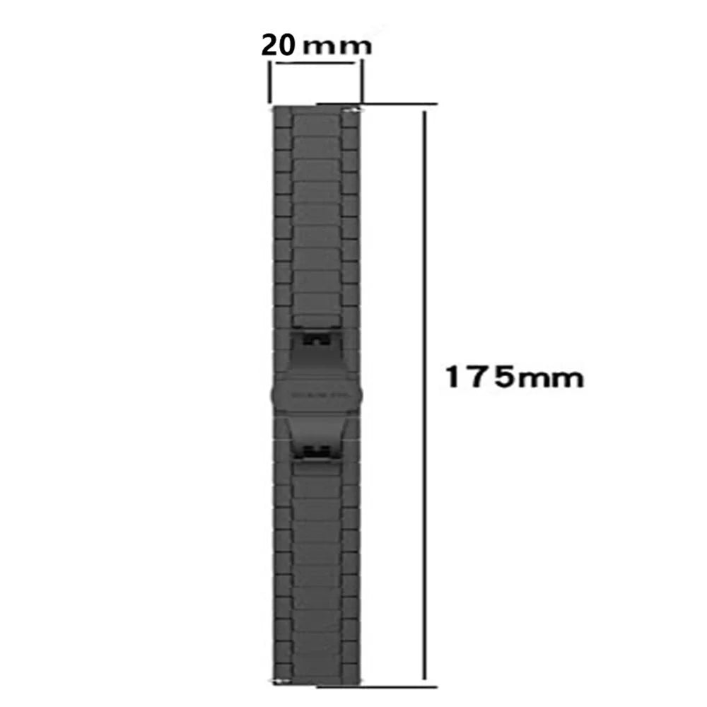 For Samsung Galaxy Watch6 40mm 44mm / Watch6 Classic 43mm 47mm / Watch 5 40mm 44mm / 5 Pro 45mm / Watch4 40mm 44mm Stainless Steel Anti-wear Smart Watch Strap Wrist Band with Buckle Design - Black - 7