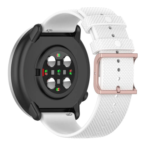 For Samsung Galaxy Watch6 40mm 44mm / Watch6 Classic 43mm 47mm / Watch 5 40mm 44mm / 5 Pro 45mm / Watch4 40mm 44mm Anti-slip Dot Texture Design Silicone Watch Band Wrist Strap - White - 1