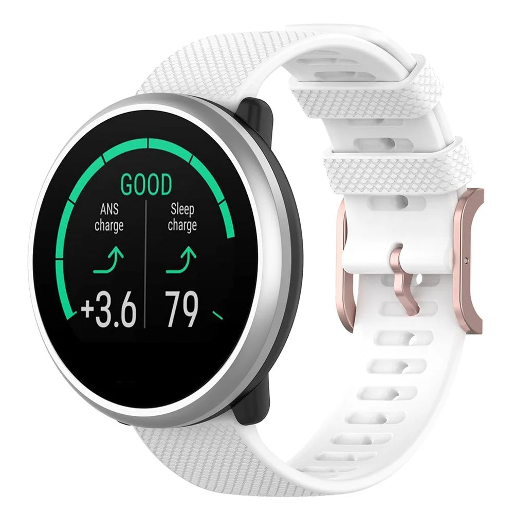 For Samsung Galaxy Watch6 40mm 44mm / Watch6 Classic 43mm 47mm / Watch 5 40mm 44mm / 5 Pro 45mm / Watch4 40mm 44mm Anti-slip Dot Texture Design Silicone Watch Band Wrist Strap - White - 2