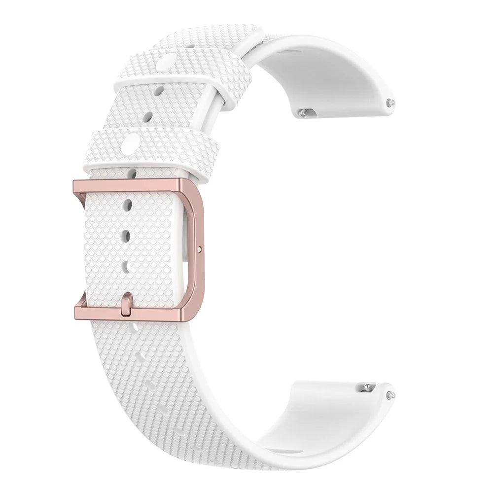 For Samsung Galaxy Watch6 40mm 44mm / Watch6 Classic 43mm 47mm / Watch 5 40mm 44mm / 5 Pro 45mm / Watch4 40mm 44mm Anti-slip Dot Texture Design Silicone Watch Band Wrist Strap - White - 3