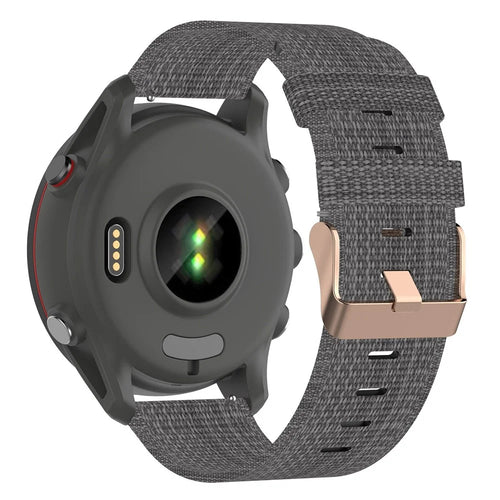 For Samsung Galaxy Watch 5 40mm / 44mm / Watch 5 Pro 45mm Nylon Watch Band Pink Buckle Adjustable Wrist Strap - Dark Grey - 1