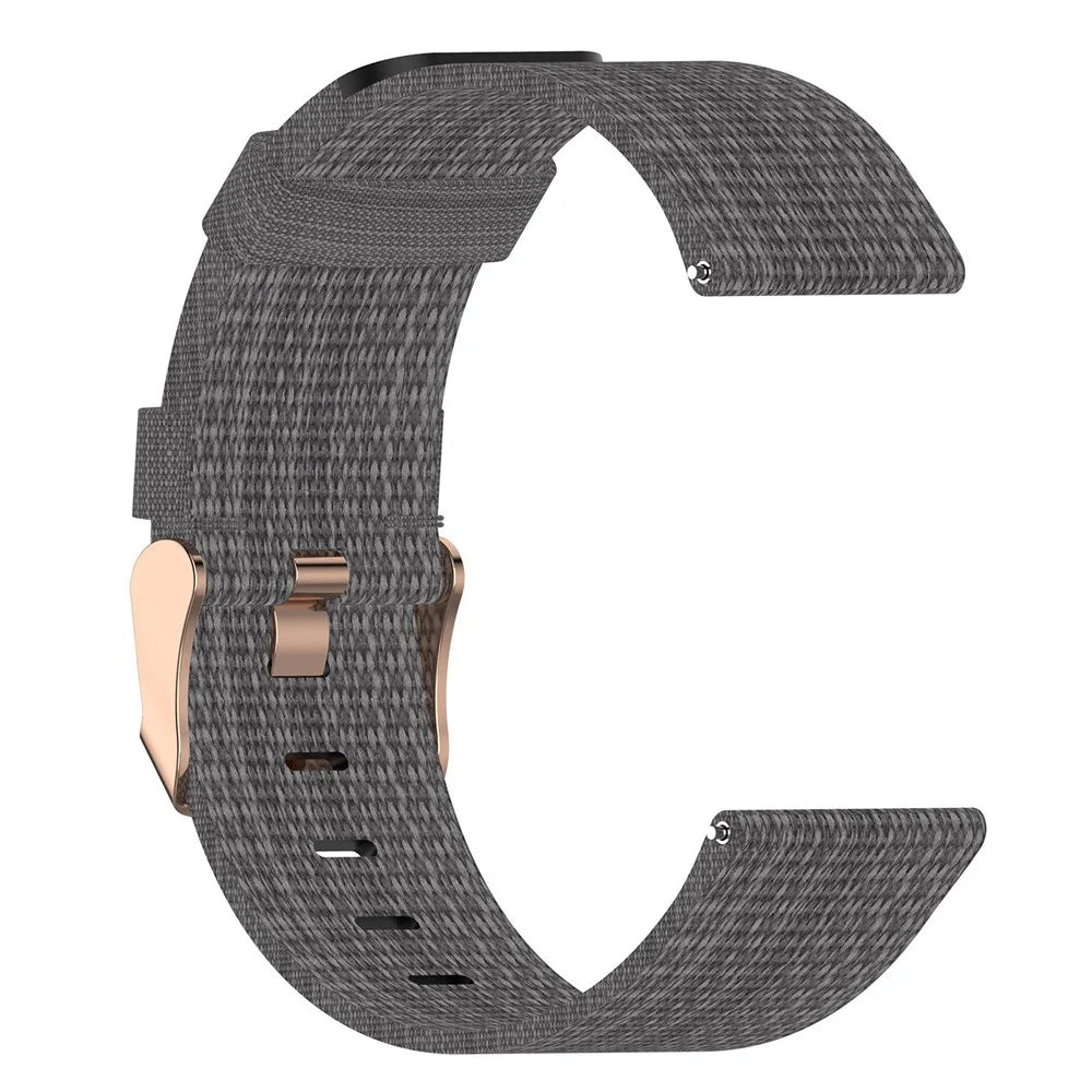 For Samsung Galaxy Watch 5 40mm / 44mm / Watch 5 Pro 45mm Nylon Watch Band Pink Buckle Adjustable Wrist Strap - Dark Grey - 3