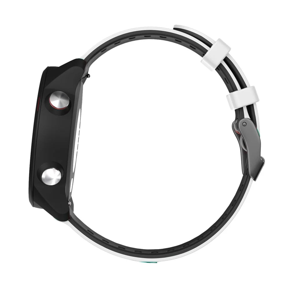For Samsung Galaxy Watch 5 40mm / 44mm  /  5 Pro 45mm Dual-Color Watch Band Replacement Watch Strap Silicone Watchband - White / Black - 4