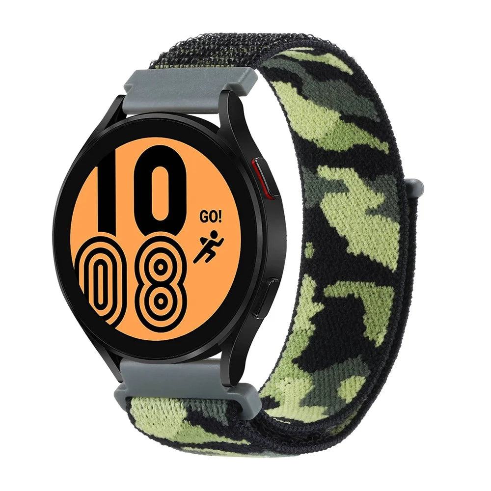 For Samsung Galaxy Watch 5 40mm / 44mm / Watch 5 Pro 45mm Camouflage Nylon Watch Band Replacement Adjustable Wrist Strap - Army Green - 3