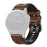 For Garmin Fenix 7X Quick Release Leather Coated Silicone Watch Band Replacement Wrist Strap 26mm - Brown - 1