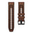 For Garmin Fenix 7X Quick Release Leather Coated Silicone Watch Band Replacement Wrist Strap 26mm - Brown - 3