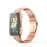 For Huawei Band 7 Three Beads Stainless Steel Anti-scratch Smart Watch Band Replacement Wrist Strap - Rose Gold - 2