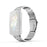 For Huawei Band 7 Three Beads Watch Band Replacement Stainless Steel Anti-scratch Wrist Strap - Silver - 1