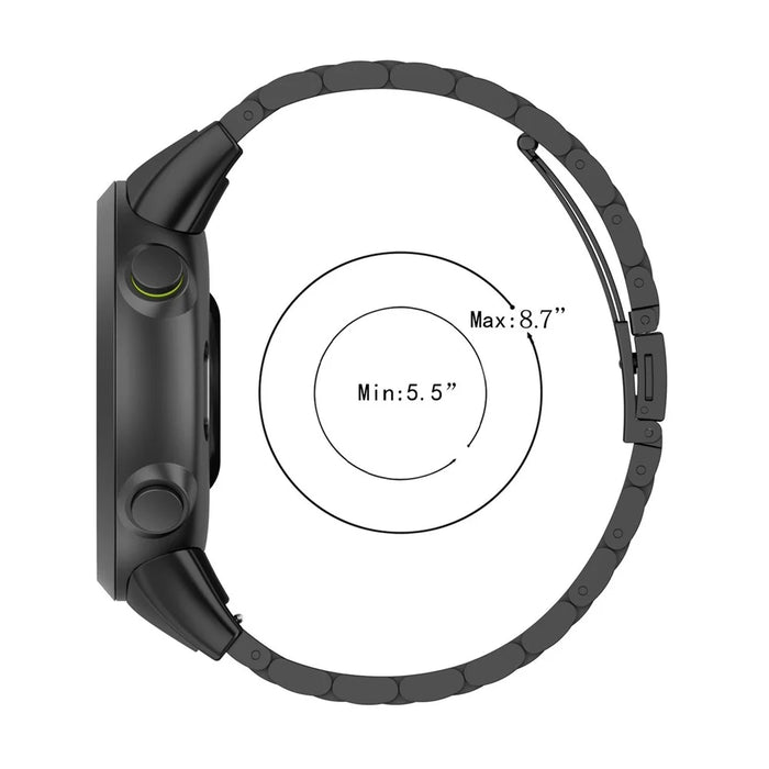 For Garmin Forerunner 45 / 45S  /  Swim 2 Quick Release Watch Strap Metal Watch Band Replacement Strap with Folding Clasp - Black - 4