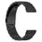 For Fitbit Versa 4 / Sense 2 Three Beads Smart Watch Band Folding Buckle Metal Wrist Strap Replacement - Black - 1