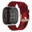 For Fitbit Versa 4 / Sense 2 Smart Watch Strap Pin Buckle Nylon Wrist Band Replacement - Red Stripe - 2