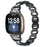 For Fitbit Versa 4  / Sense 2 Quick Release Watch Strap Metal Watchband Rhinestone Decorated Watch Band - Black - 2