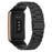For Oppo Watch Free Replacement Stainless Steel Watch Strap Three-Beads Wrist Band with Folding Buckle - Black - 2