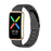 For Oppo Watch Free Replacement Stainless Steel Watch Strap Three-Beads Wrist Band with Folding Buckle - Black - 6