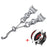 For Samsung Galaxy Watch 5 44mm Bead Decor Bracelet Strap Stainless Steel Smartwatch Band with PC Protective Case - Silver - 2