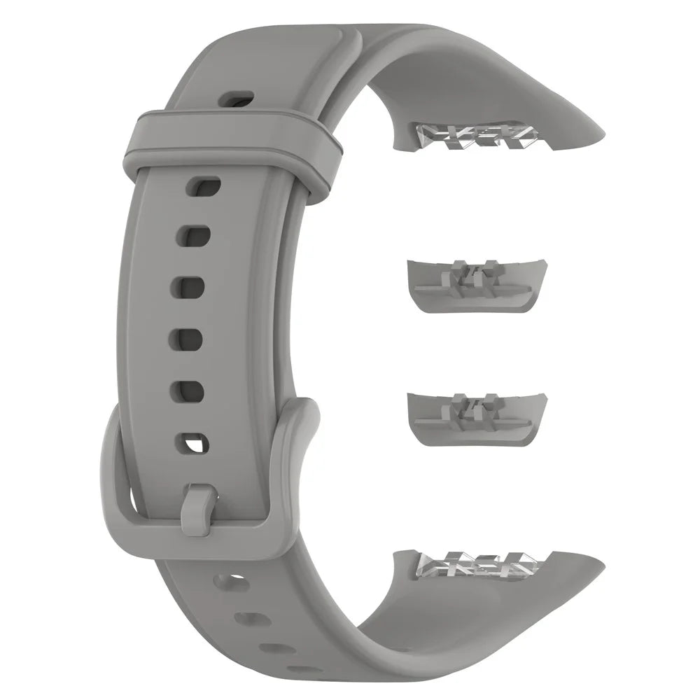For Oppo Band 2 Soft Silicone Watch Band Adjustable Sport Replacement Strap - Grey - 3