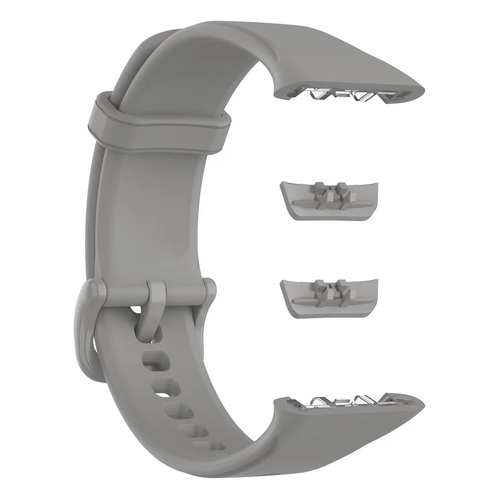 For Oppo Band 2 Soft Silicone Watch Band Adjustable Sport Replacement Strap - Grey - 4