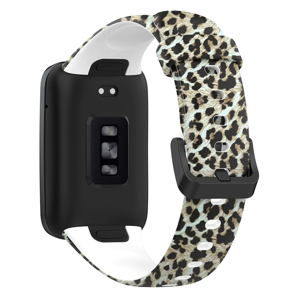 For Xiaomi Mi Band 7 Pro Sport Band Soft Silicone Pattern Printing Replacement Wristband, Standard Size - Leopard Print - 2