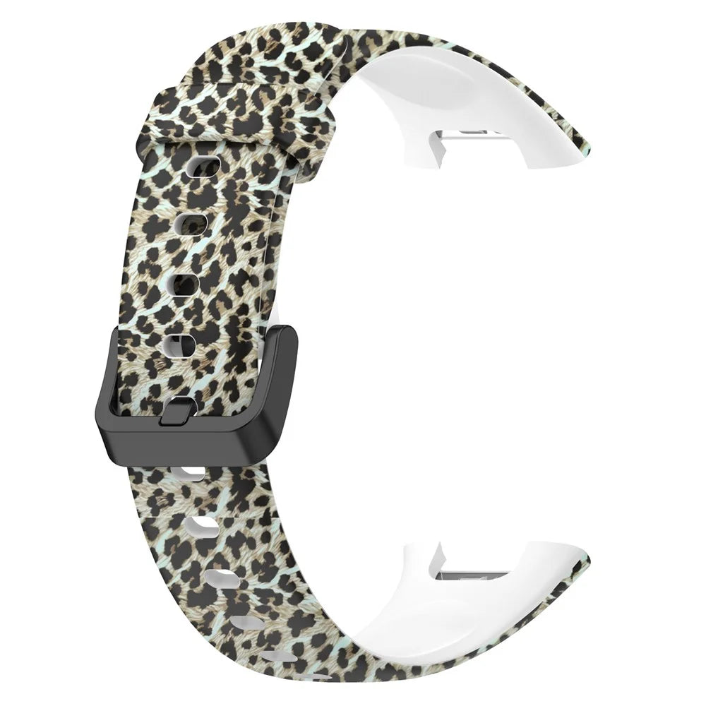 For Xiaomi Mi Band 7 Pro Sport Band Soft Silicone Pattern Printing Replacement Wristband, Standard Size - Leopard Print - 3