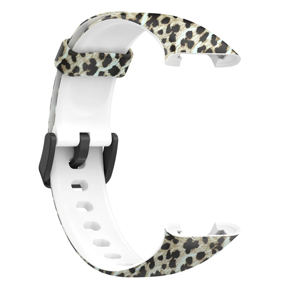 For Xiaomi Mi Band 7 Pro Sport Band Soft Silicone Pattern Printing Replacement Wristband, Standard Size - Leopard Print - 4