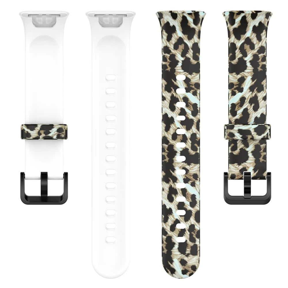 For Xiaomi Mi Band 7 Pro Sport Band Soft Silicone Pattern Printing Replacement Wristband, Standard Size - Leopard Print - 5