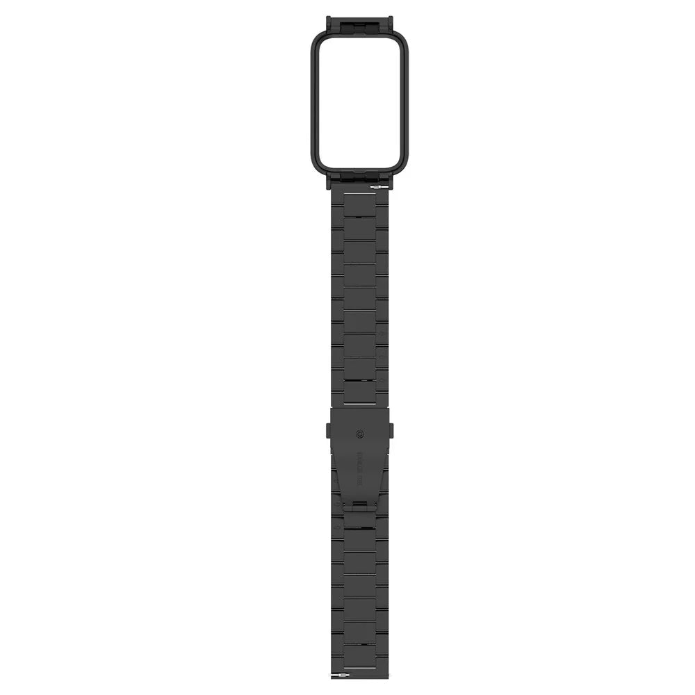 For Xiaomi Mi Band 7 Pro Replacement Smartwatch Band Stainless Steel 3 Beads Wrist Strap with Watch Case - Black - 5