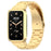 For Xiaomi Mi Band 7 Pro Stainless Steel Three Beads Wrist Strap Replacement Band with Watch Case - Gold - 1