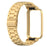 For Xiaomi Mi Band 7 Pro Stainless Steel Three Beads Wrist Strap Replacement Band with Watch Case - Gold - 3