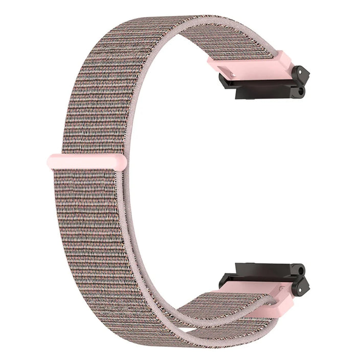 For Huami Amazfit T-Rex 2 Loop Sport Watch Strap Nylon Breathable Replacement Fastening Watchband, Standard Size - Pink - 3