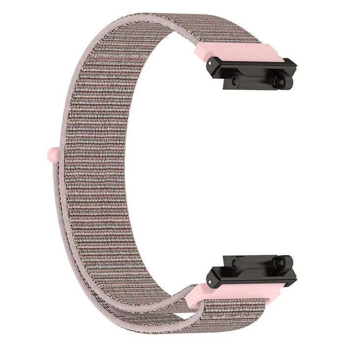 For Huami Amazfit T-Rex 2 Loop Sport Watch Strap Nylon Breathable Replacement Fastening Watchband, Standard Size - Pink - 4