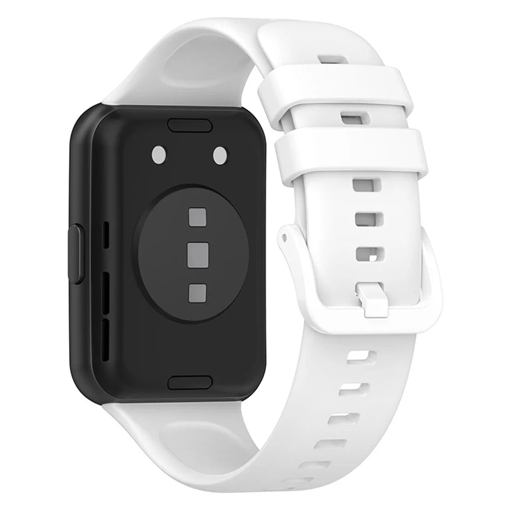 For Huawei Watch Fit 2 / Fit 2 Active / Classic / Elegant Silicone Watch Strap Soft Sport Replacement Watch Band - White - 2