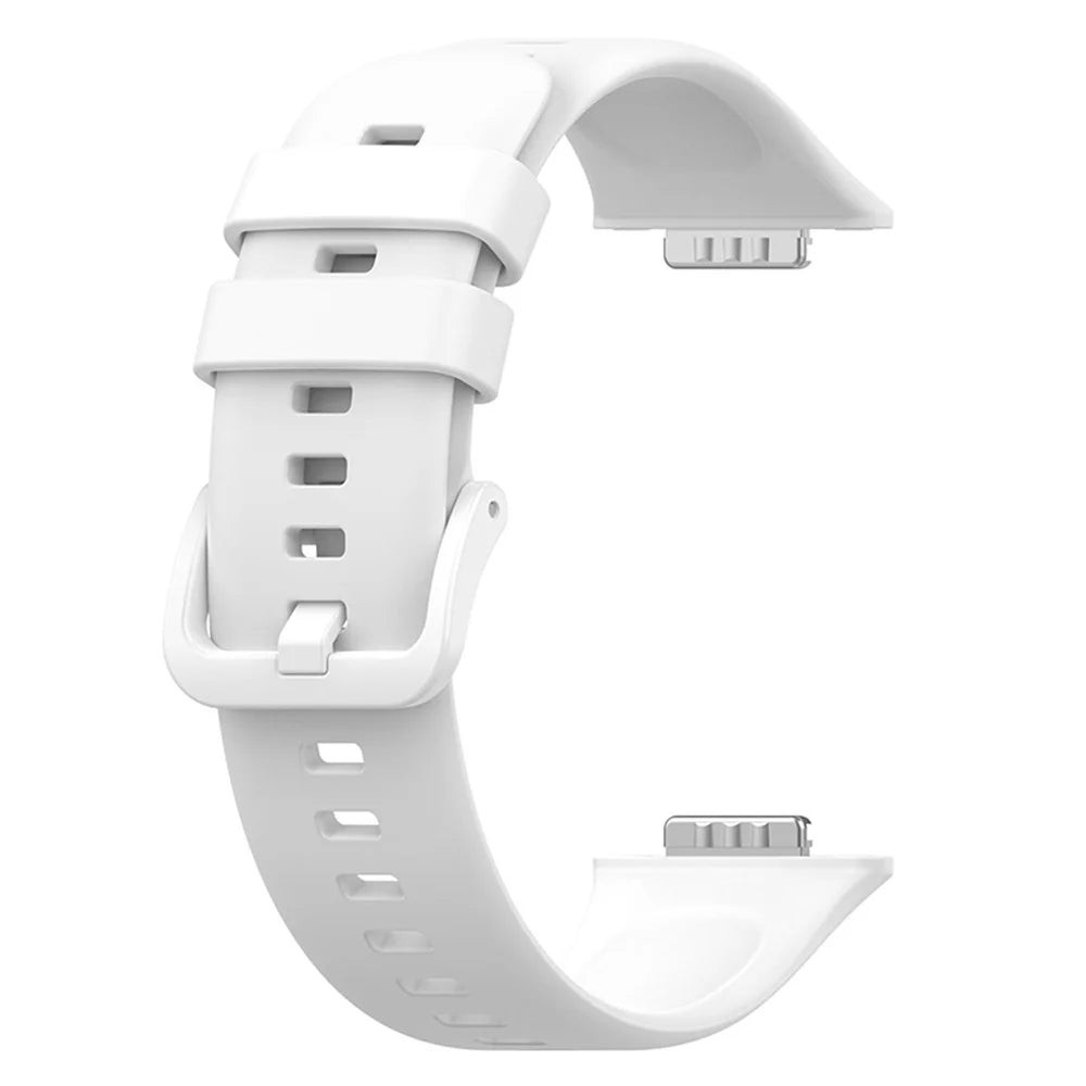 For Huawei Watch Fit 2 / Fit 2 Active / Classic / Elegant Silicone Watch Strap Soft Sport Replacement Watch Band - White - 3