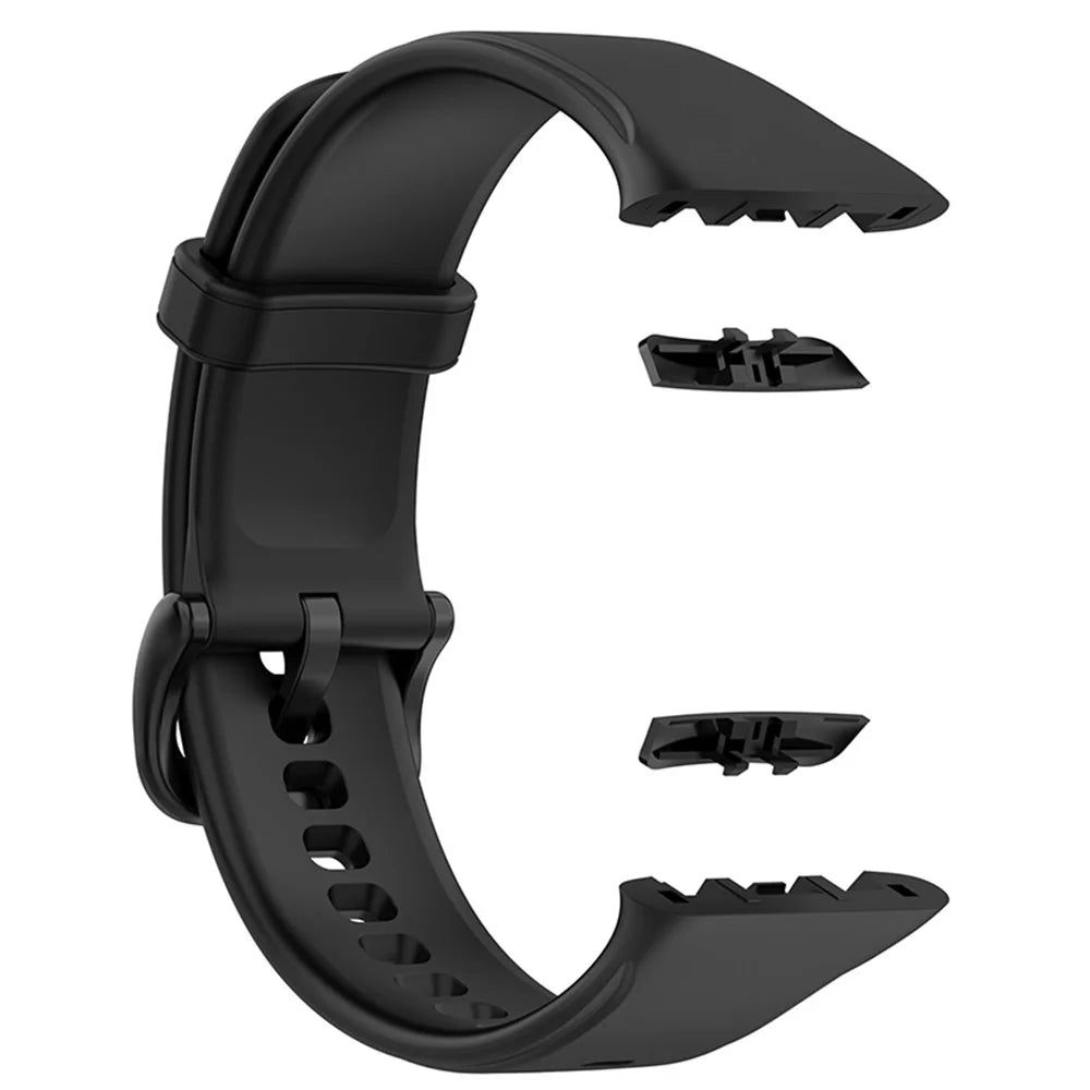 For Oppo Band 2 Soft TPU Watch Band Quick Release Replacement Sports Watch Strap - Black - 4